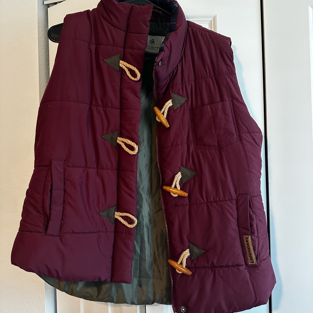Legendary Whitetails Burgundy and Green Vest